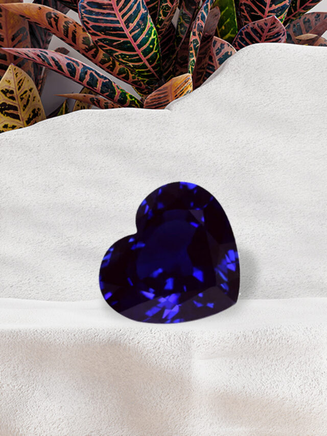 a sapphire gemstone heart shape