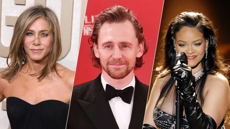 Jennifer Aniston, Tom Hiddleston , and Rihanna